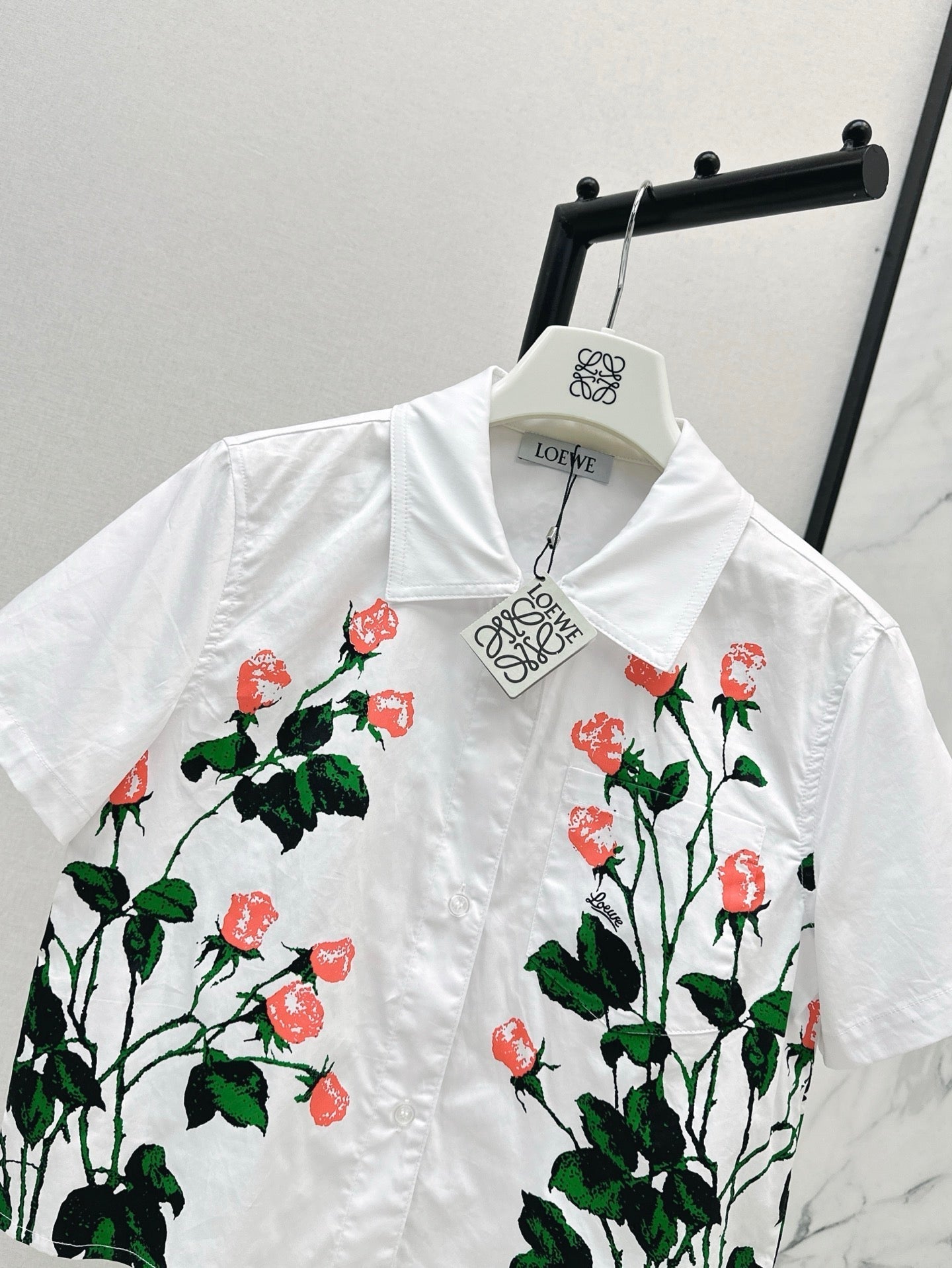 Loe* 25ss floral printed shirt