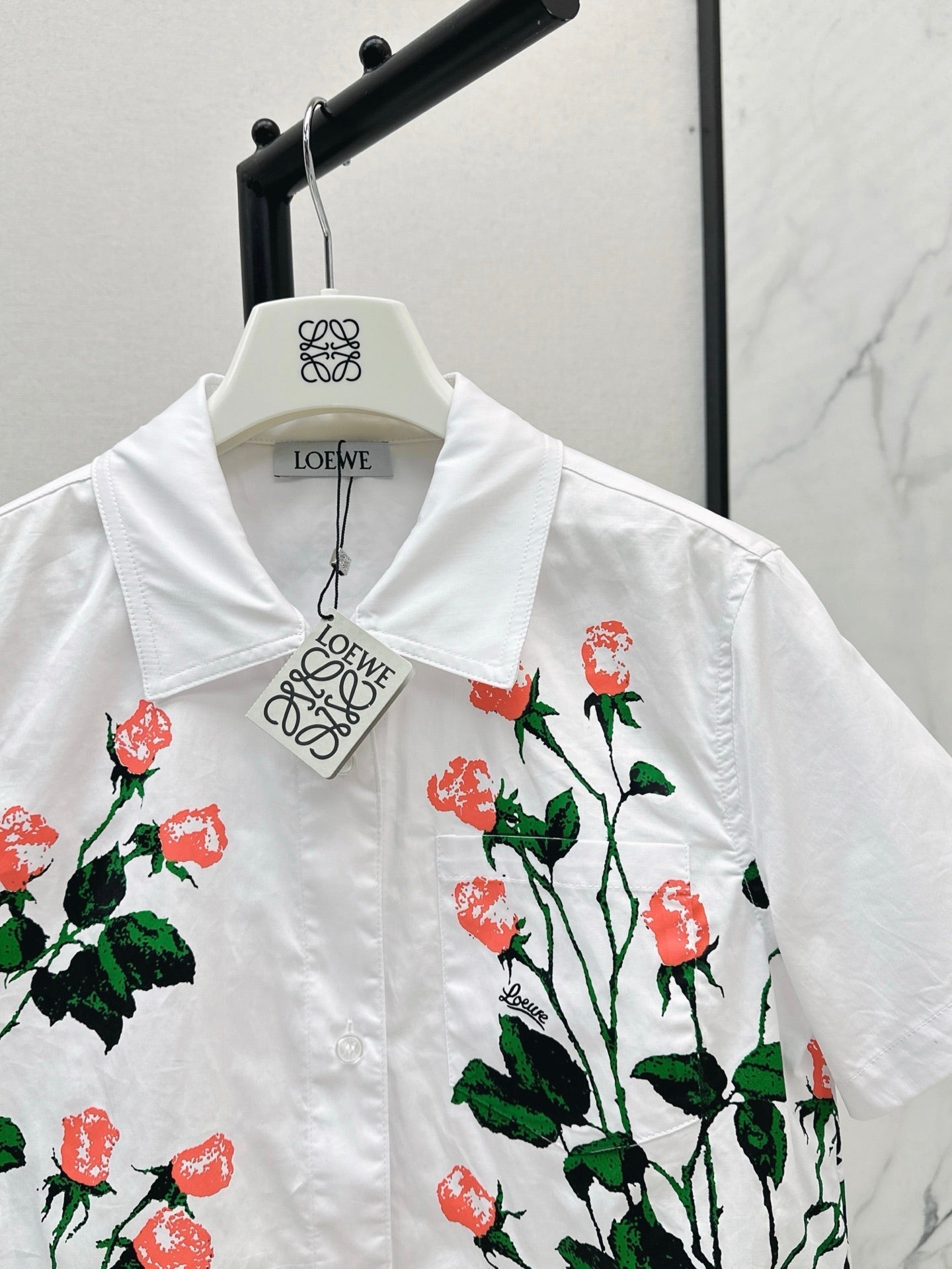 Loe* 25ss floral printed shirt