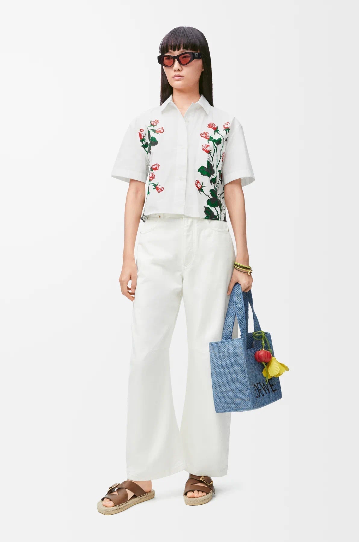 Loe* 25ss floral printed shirt