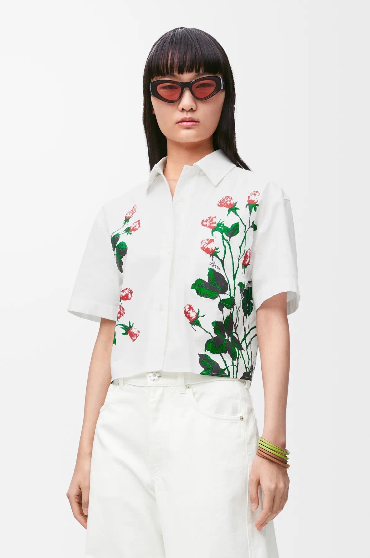 Loe* 25ss floral printed shirt