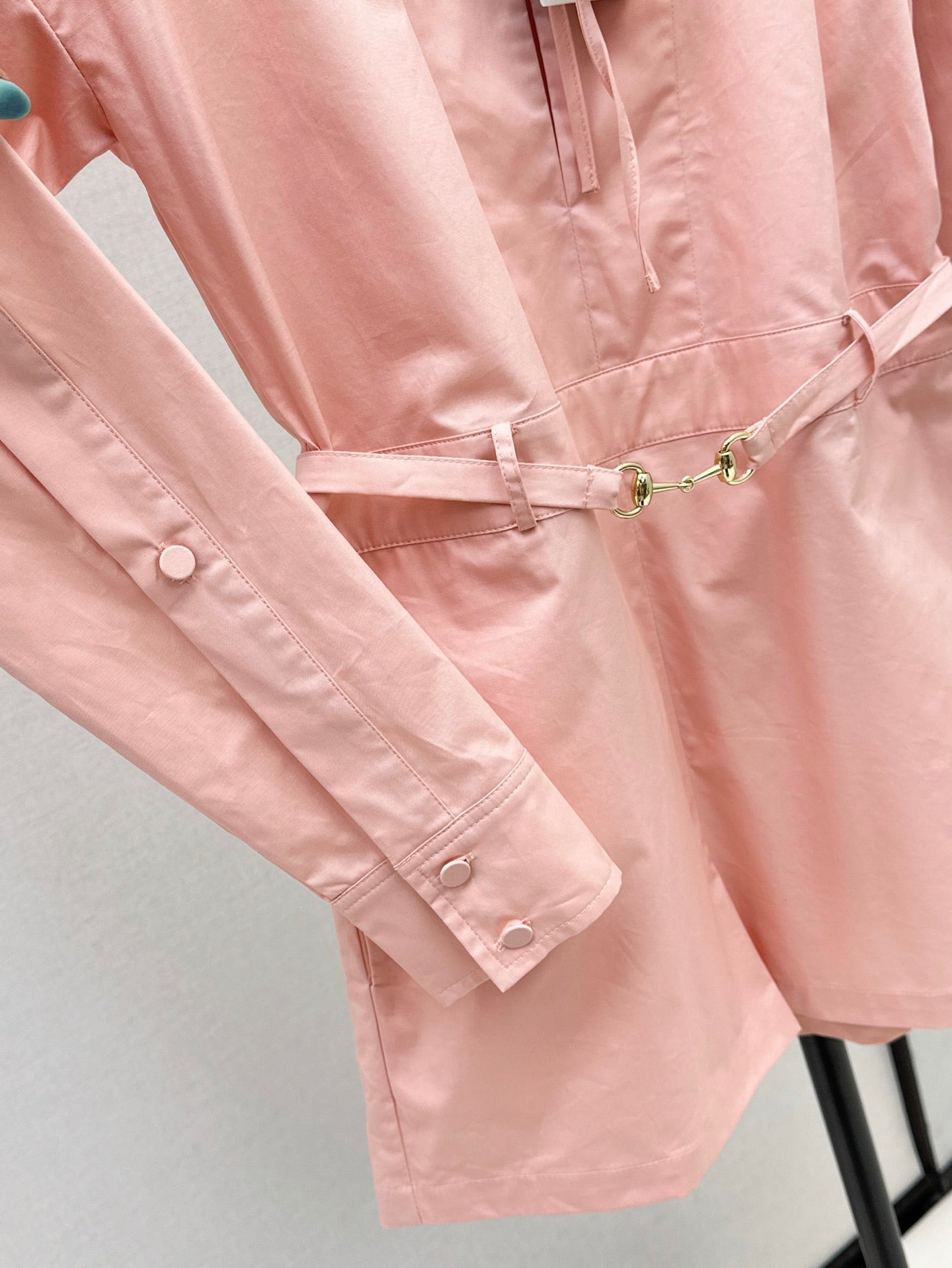 Gu* 25ss tied collar belt jumpsuit