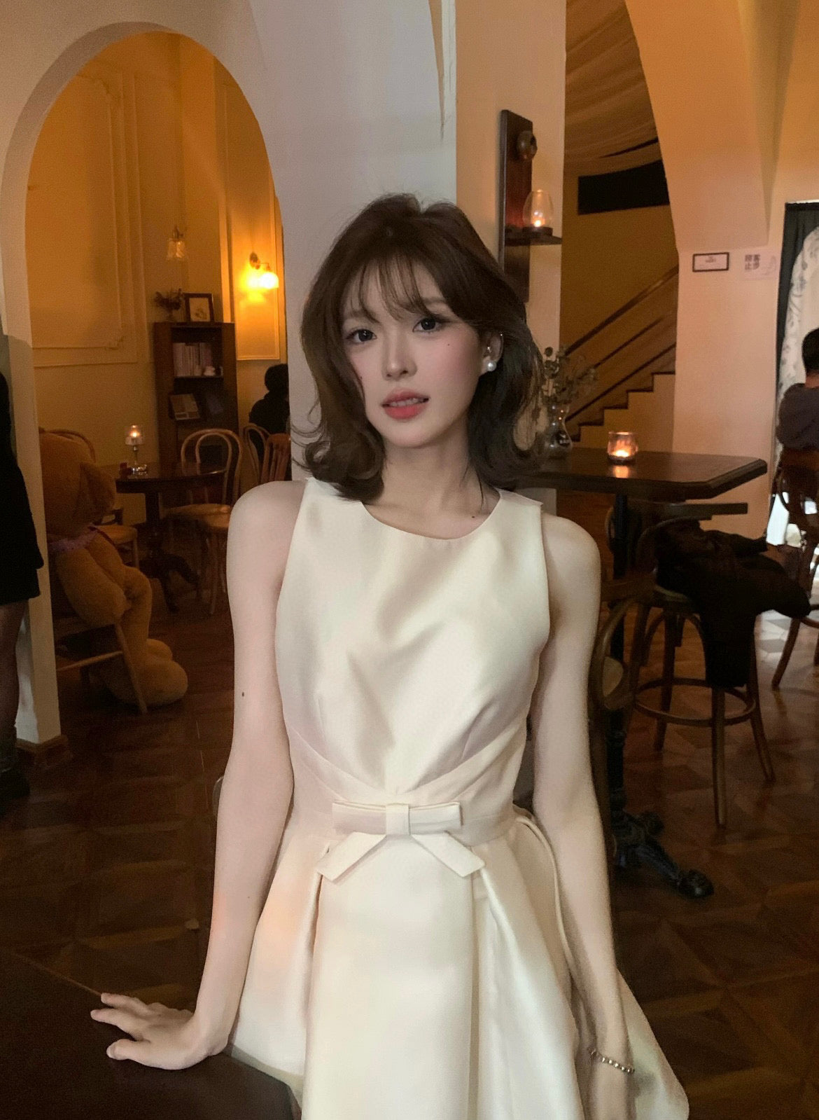 D*r 25ss short bow flared dress