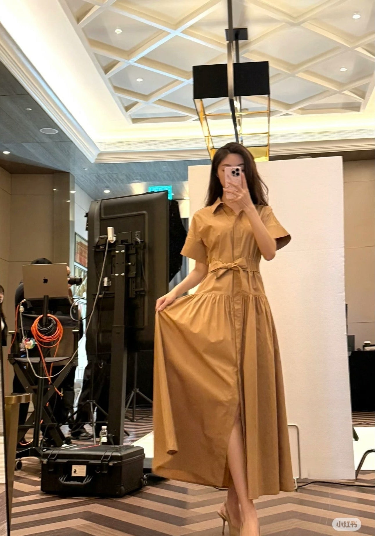 MaxM* 25ss belted dress