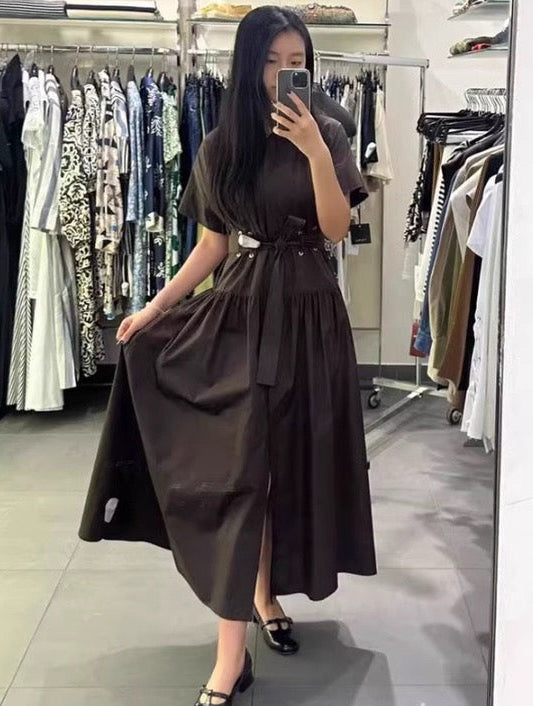 MaxM* 25ss belted dress