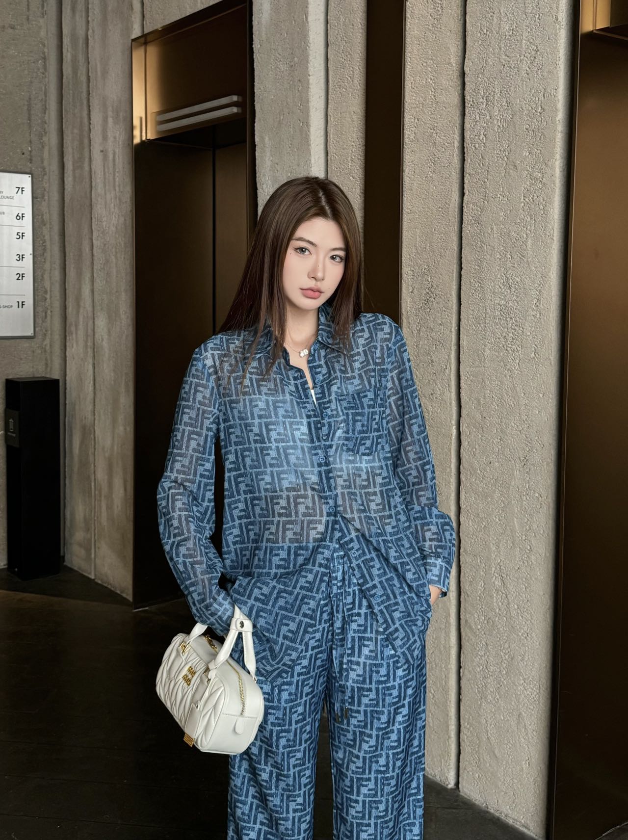 Fd* 25ss FF printed shirt