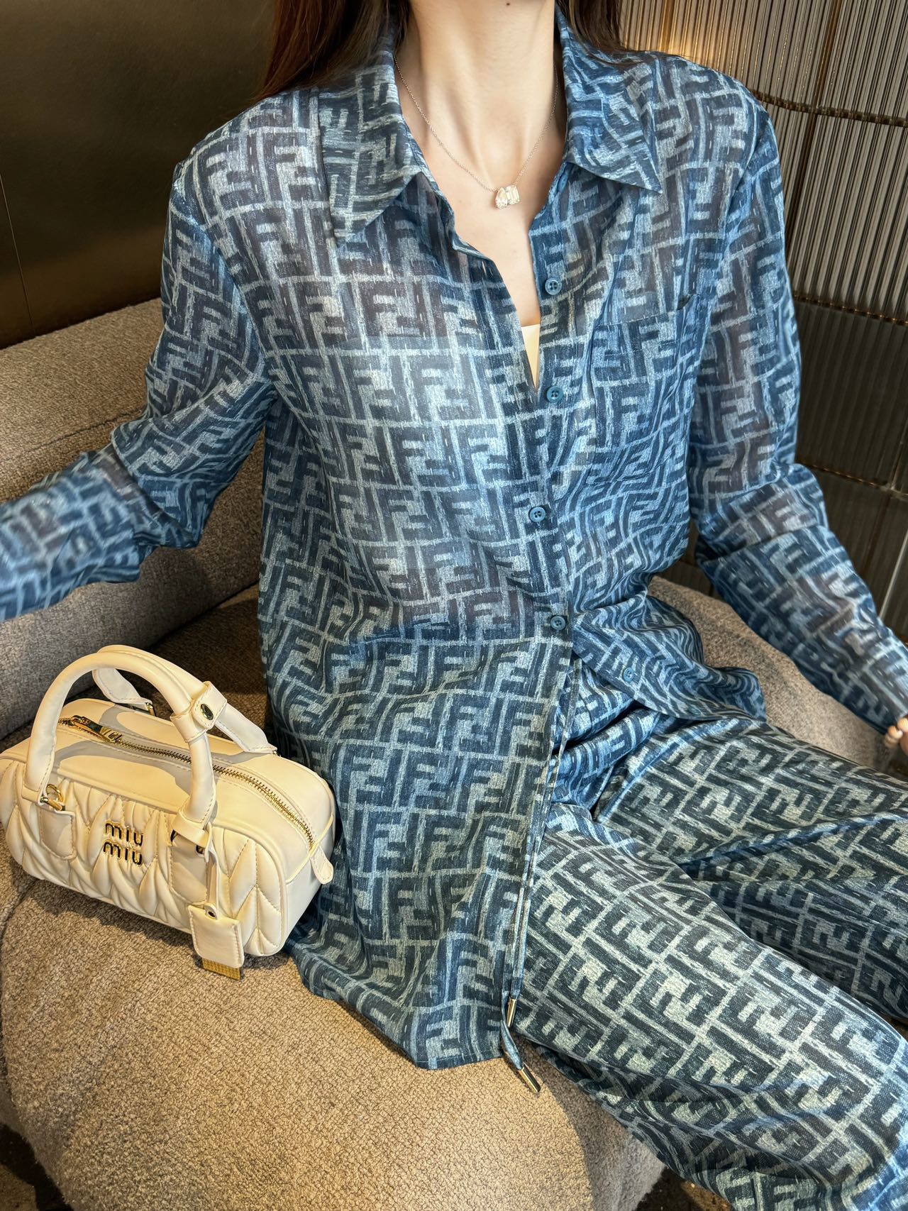 Fd* 25ss FF printed shirt