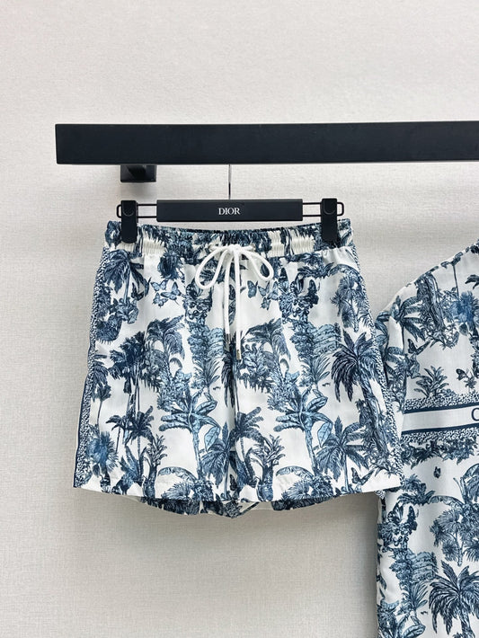 D*r 25ss short-sleeve printed top and shorts suit