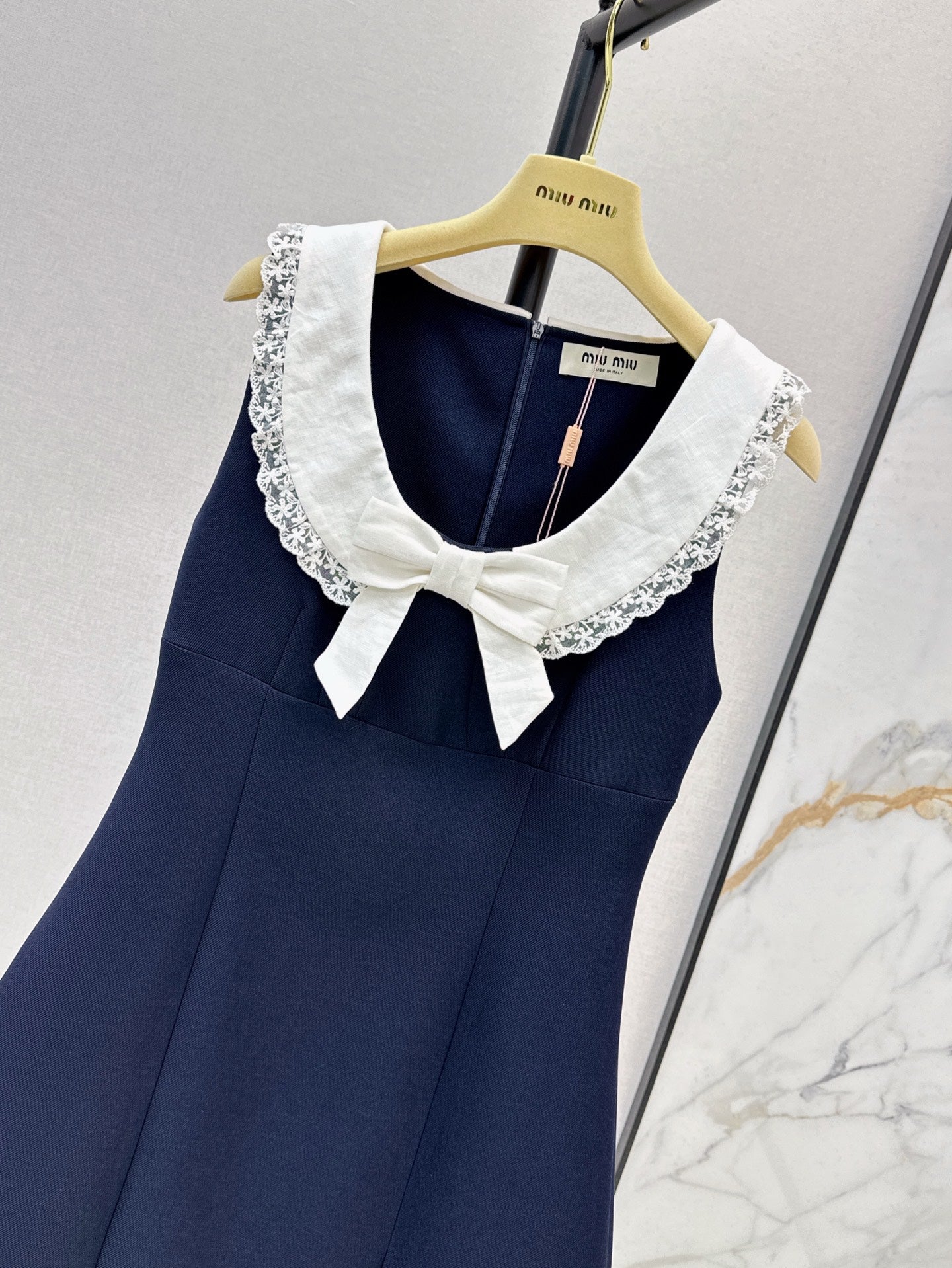 M*u 25ss lace collar minidress