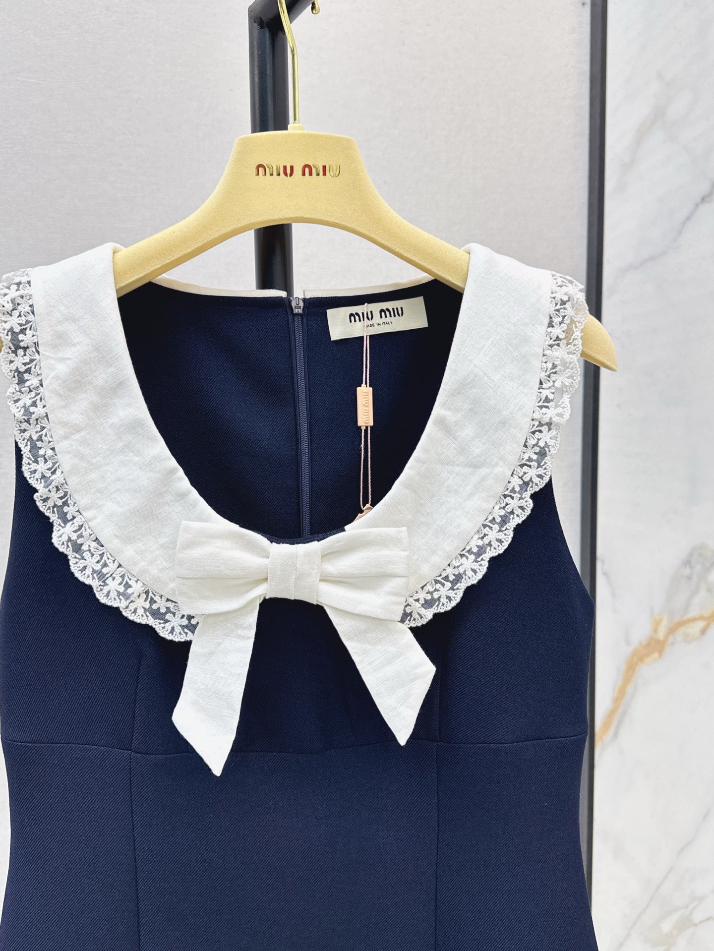 M*u 25ss lace collar minidress