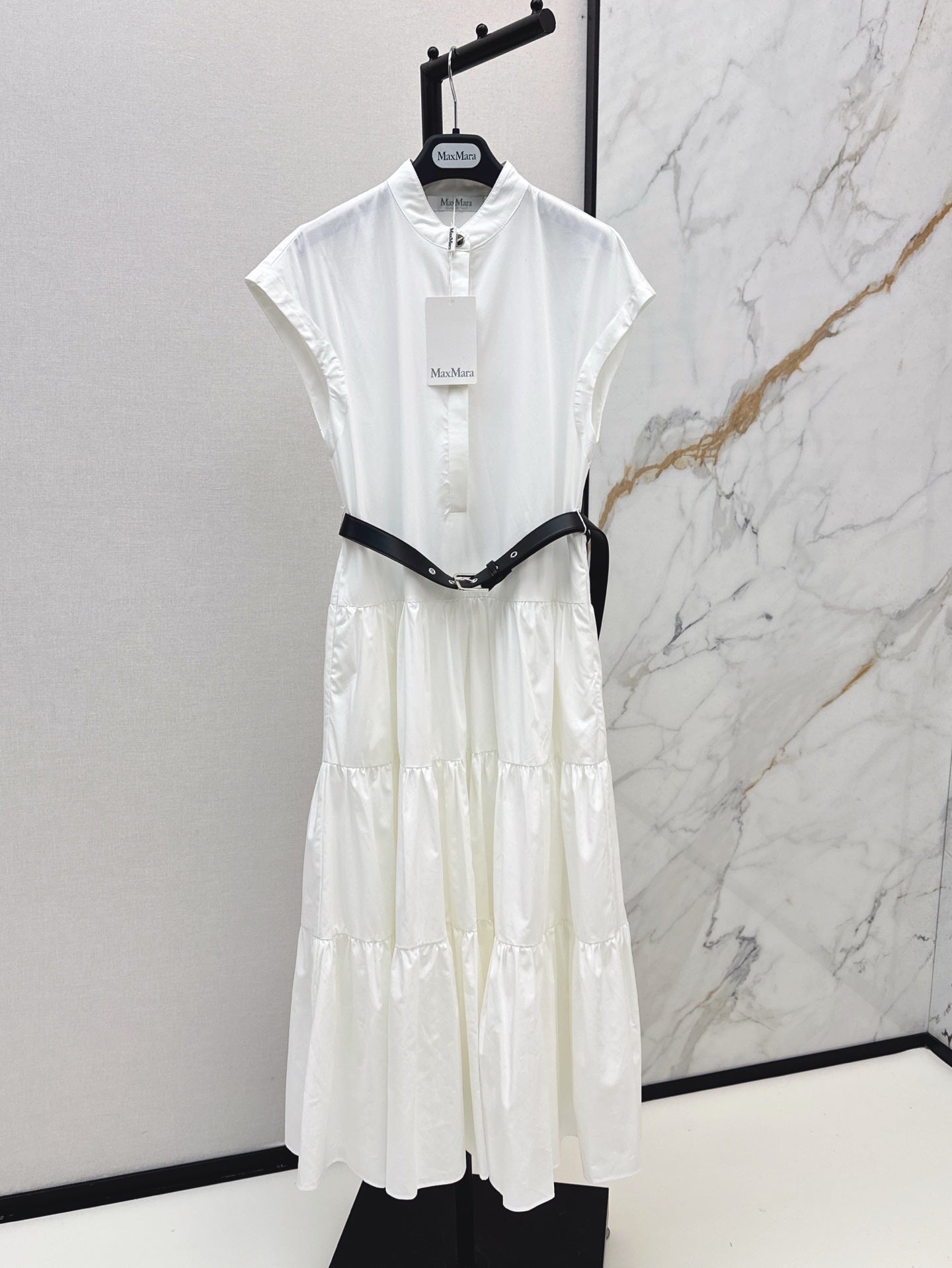 MaxM* 25ss long belted dress