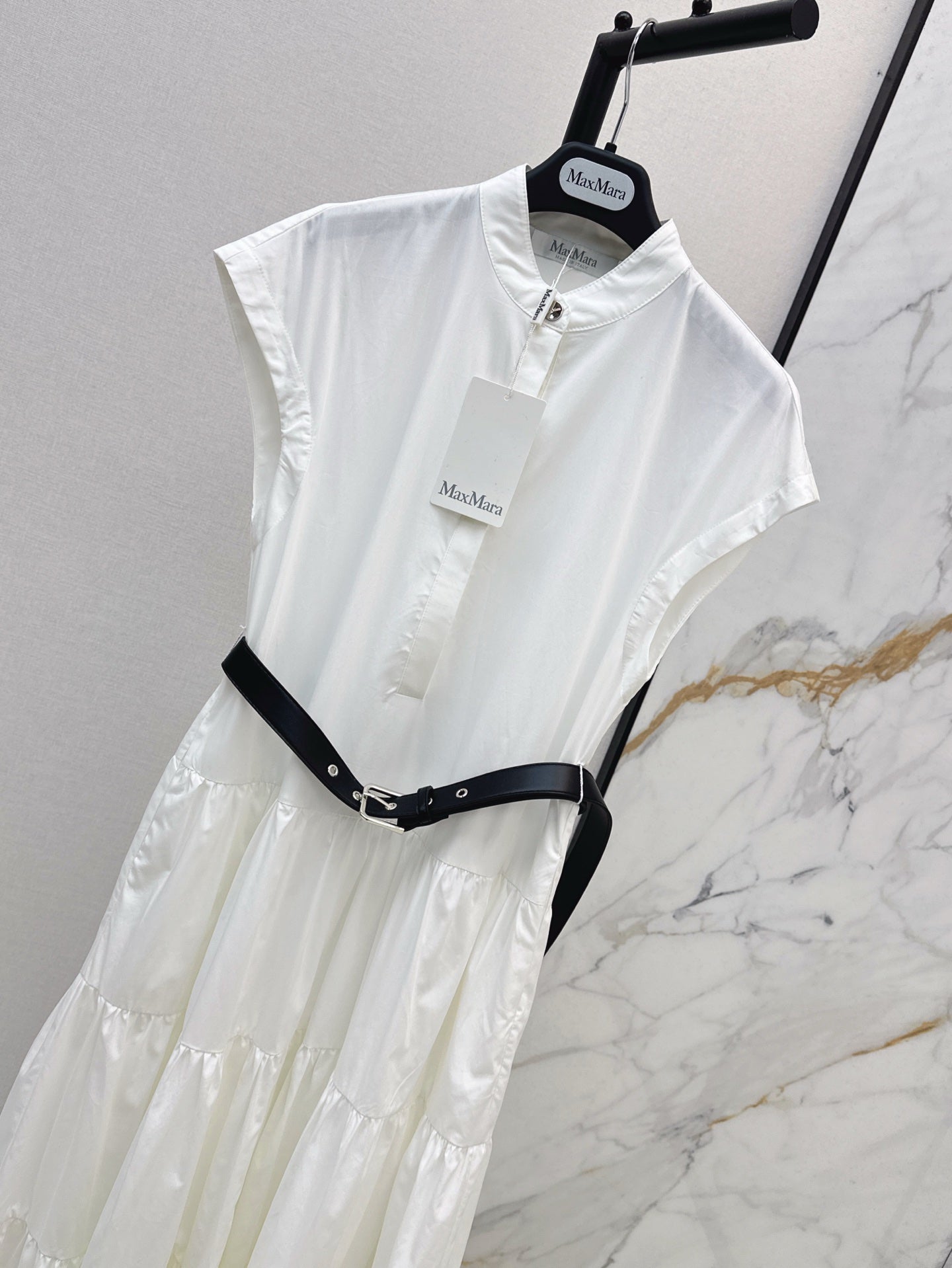MaxM* 25ss long belted dress