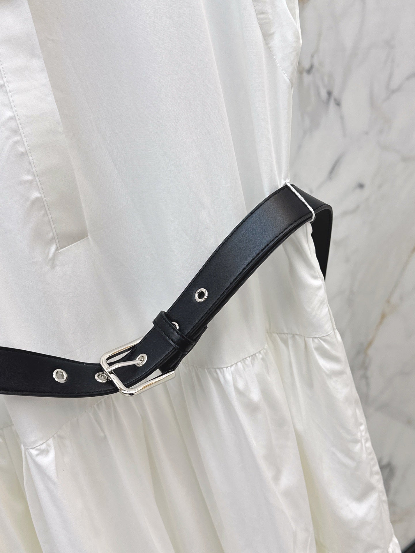 MaxM* 25ss long belted dress