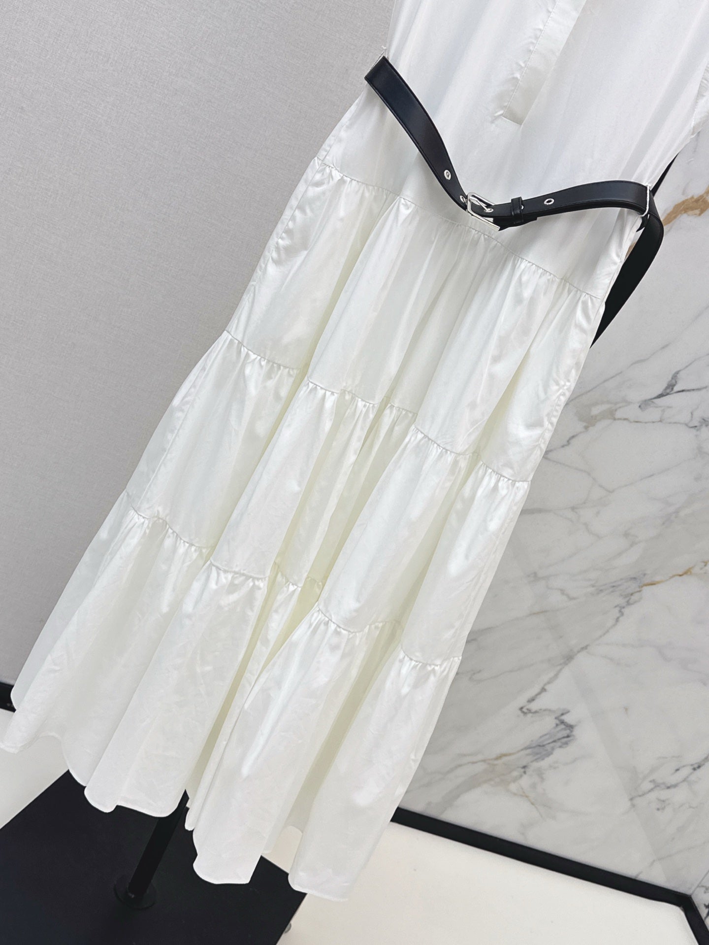 MaxM* 25ss long belted dress