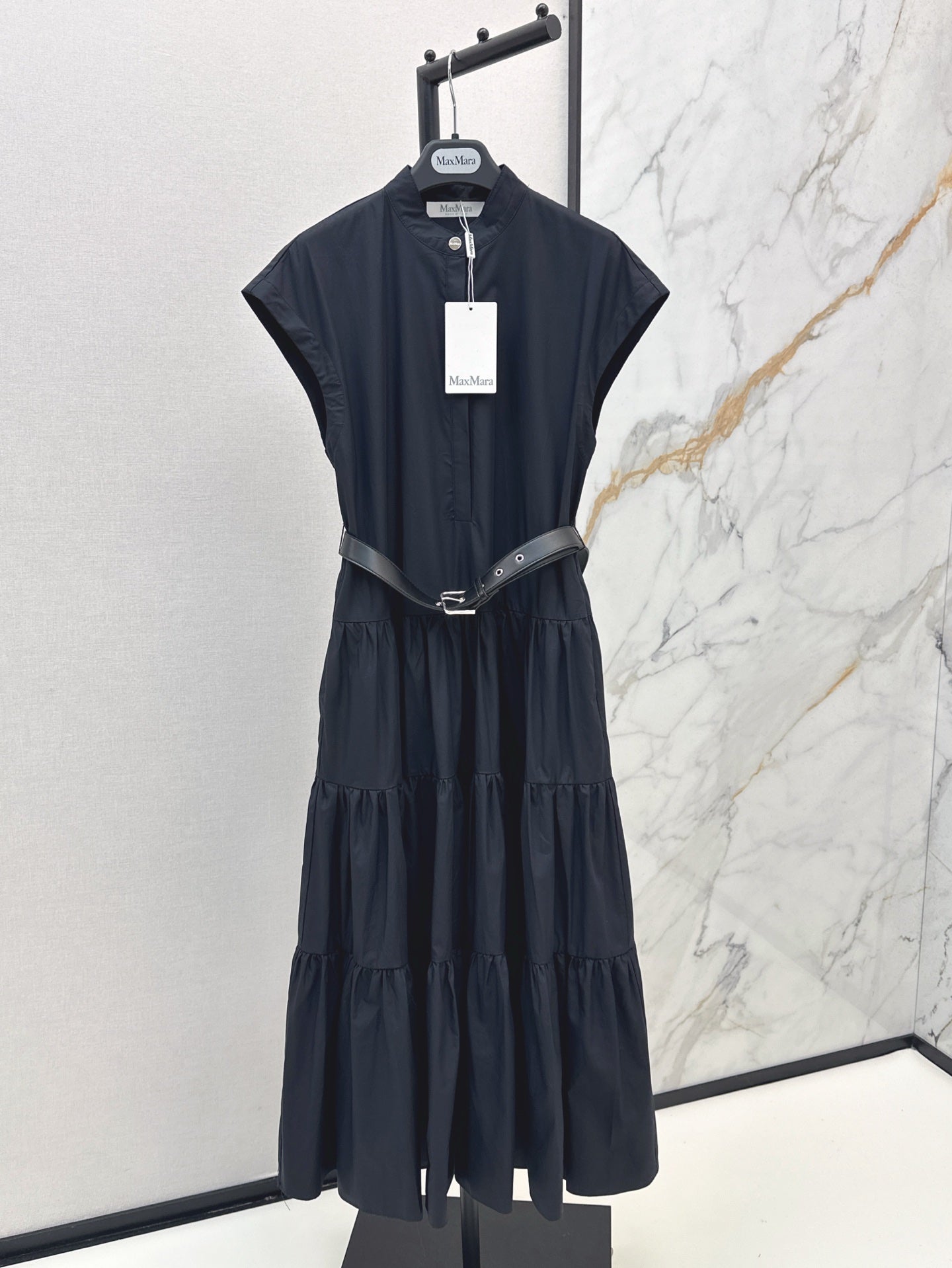 MaxM* 25ss long belted dress