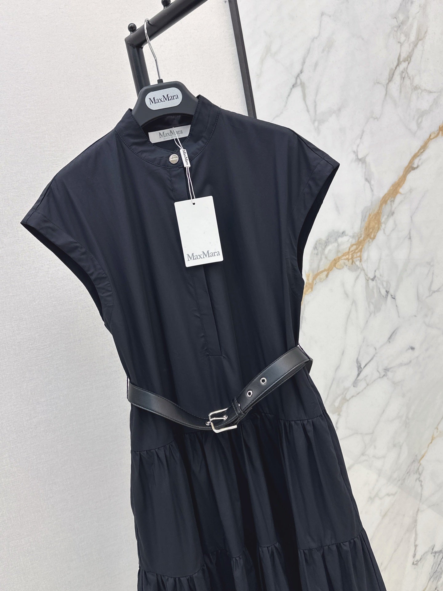 MaxM* 25ss long belted dress