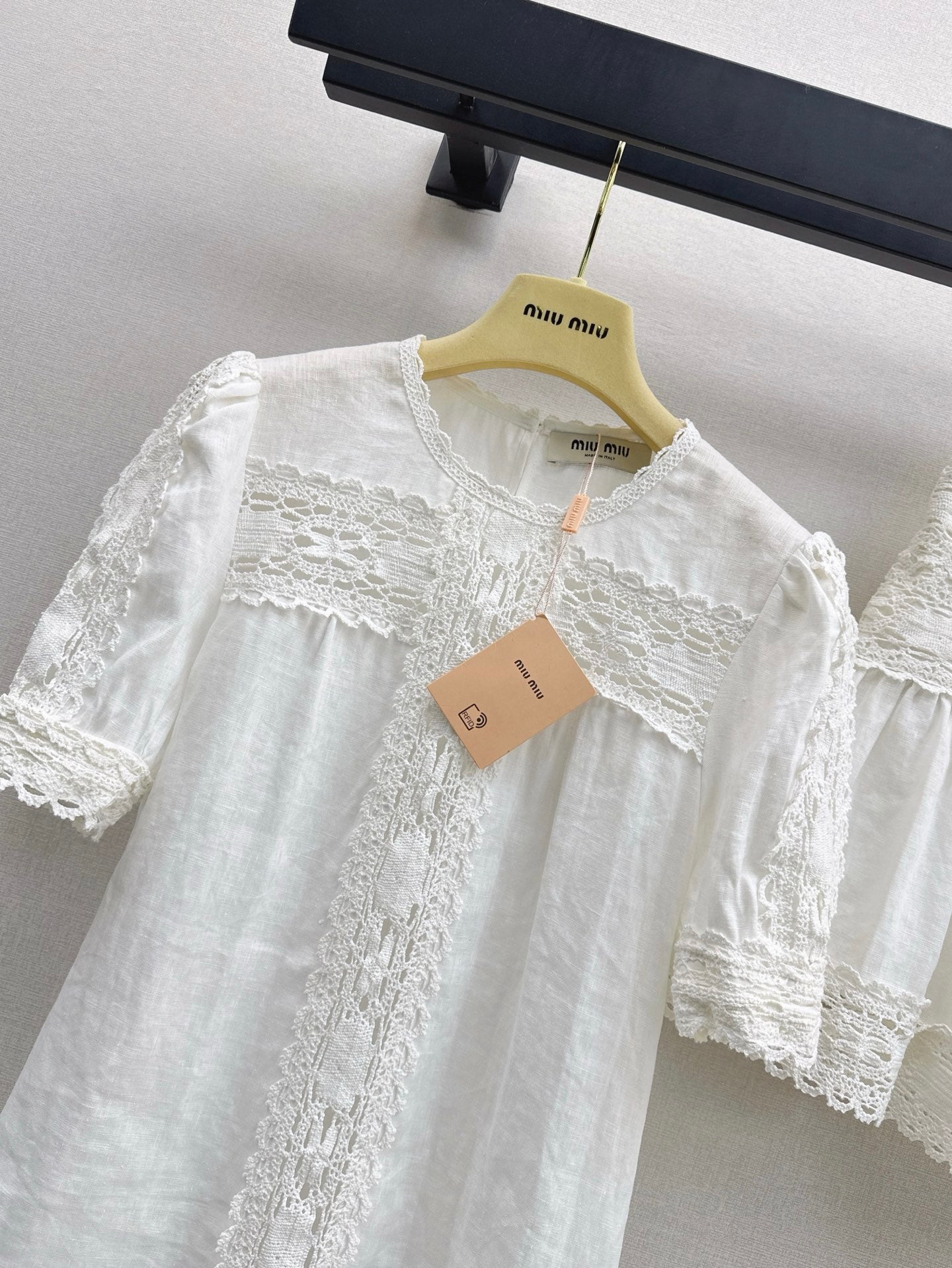 M*u 25ss lace shirt and shorts linen suit