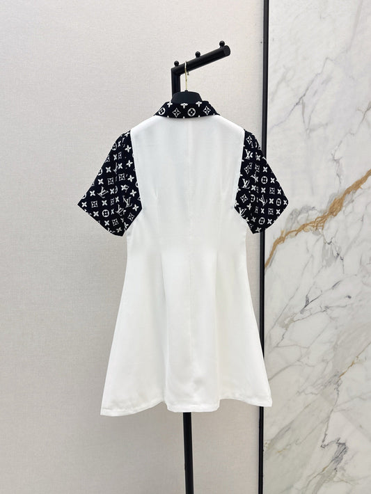 Loui* 25ss monogram sleeve polo dress