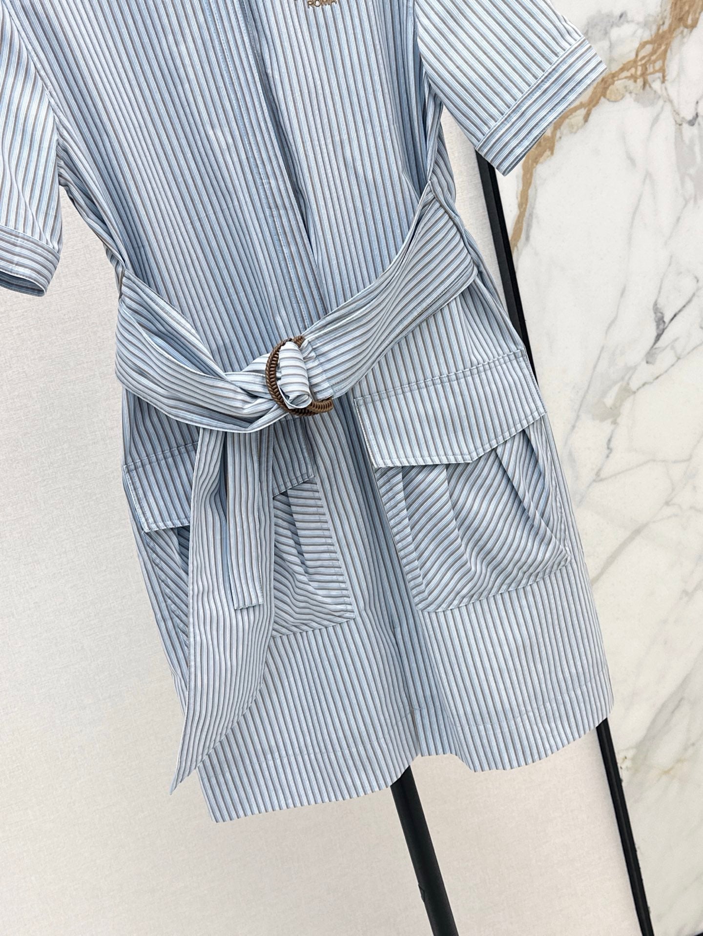 Fd* 25ss short-sleeve belted minidress