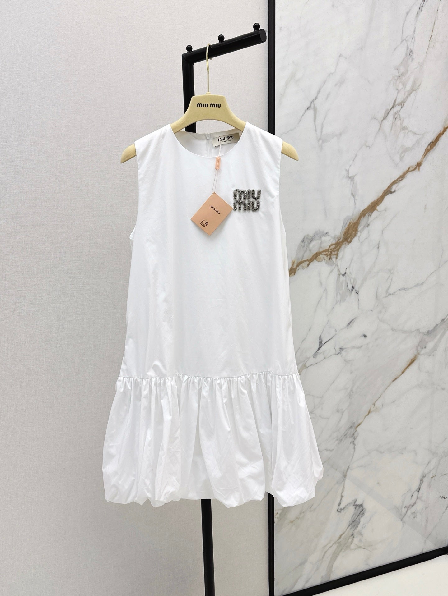 M*u 25ss Rhinestone Short-Sleeve Dress