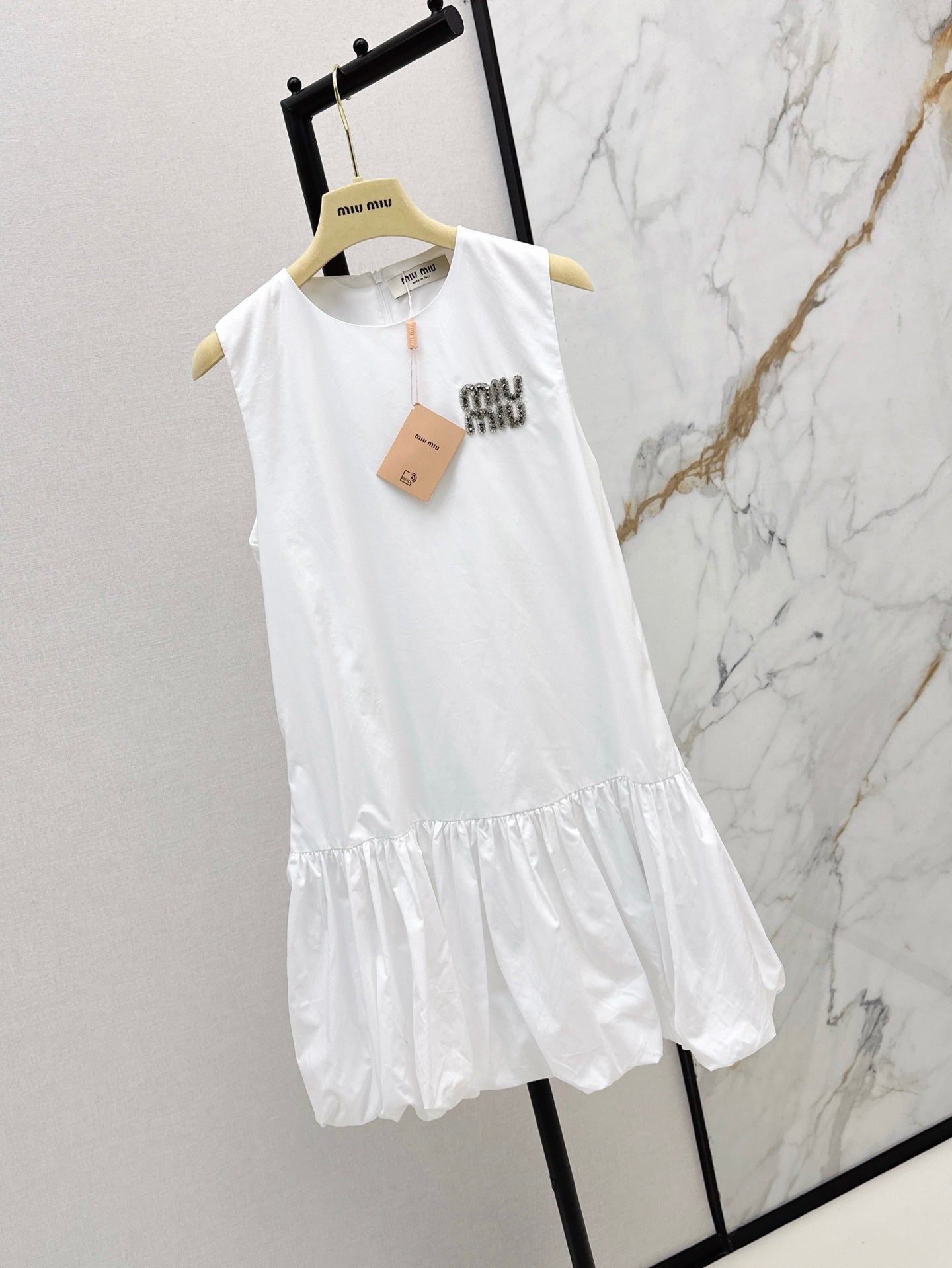 M*u 25ss Rhinestone Short-Sleeve Dress
