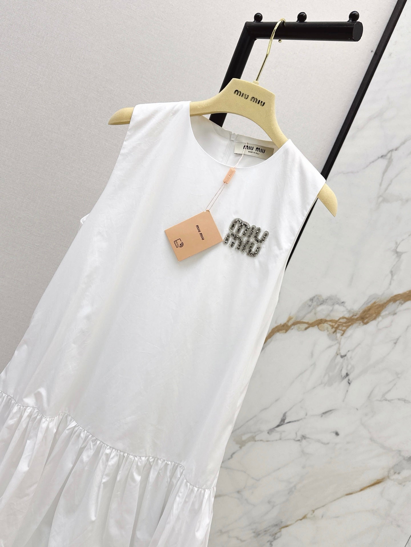 M*u 25ss Rhinestone Short-Sleeve Dress