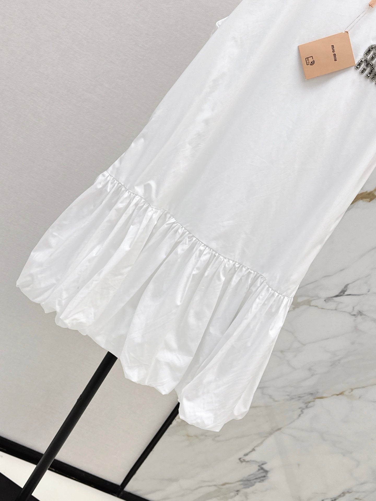 M*u 25ss Rhinestone Short-Sleeve Dress