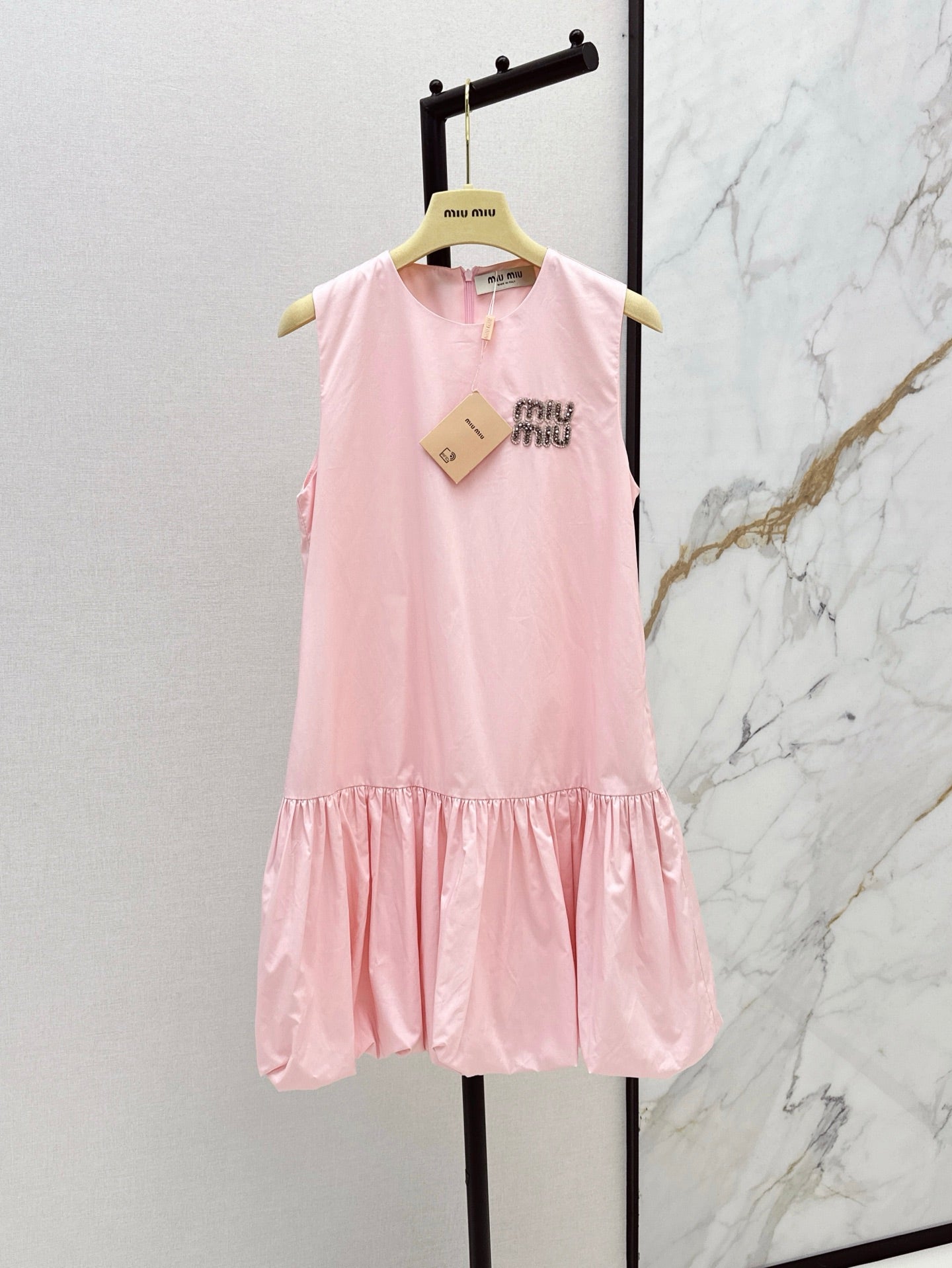 M*u 25ss Rhinestone Short-Sleeve Dress