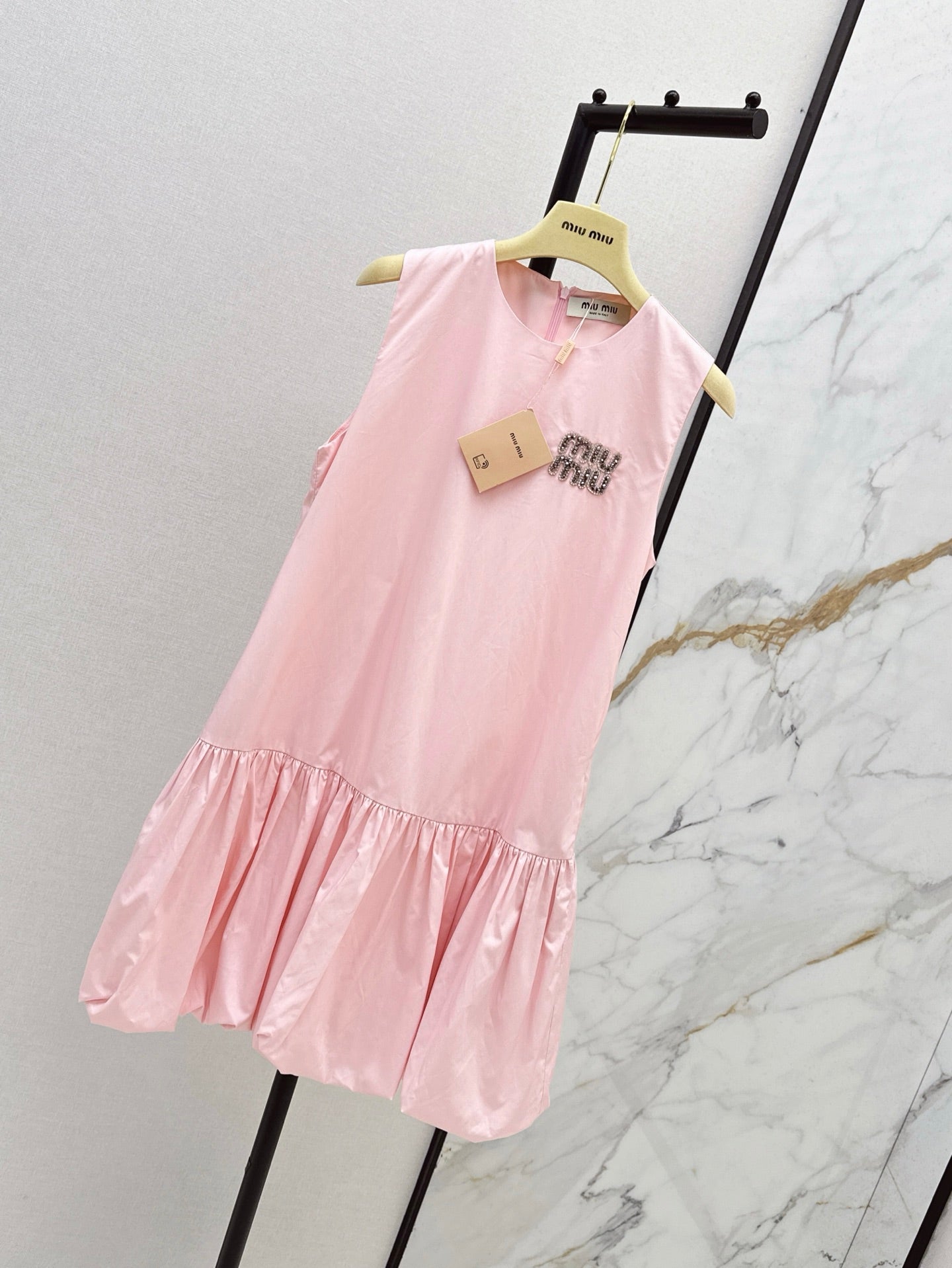 M*u 25ss Rhinestone Short-Sleeve Dress