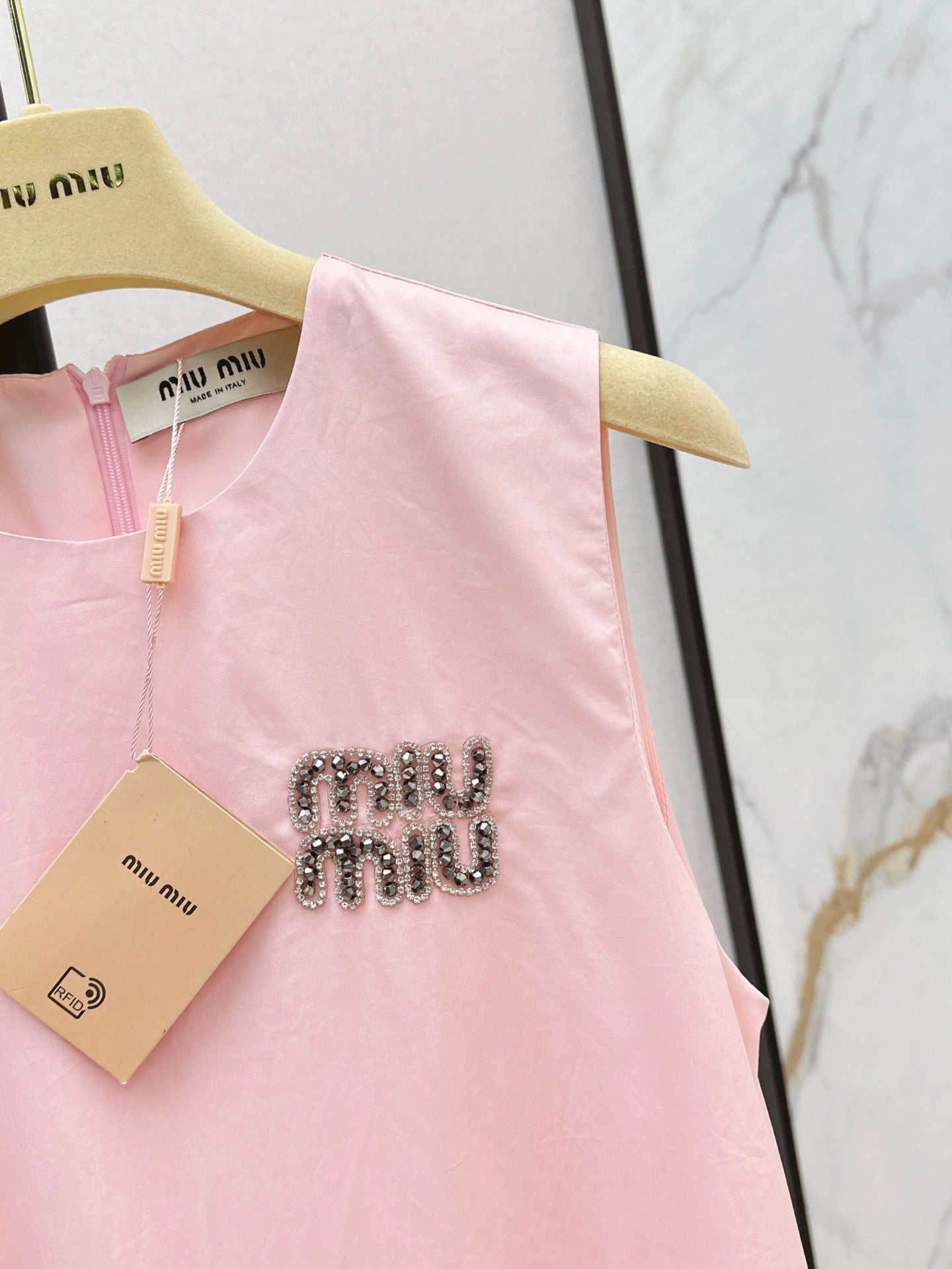 M*u 25ss Rhinestone Short-Sleeve Dress