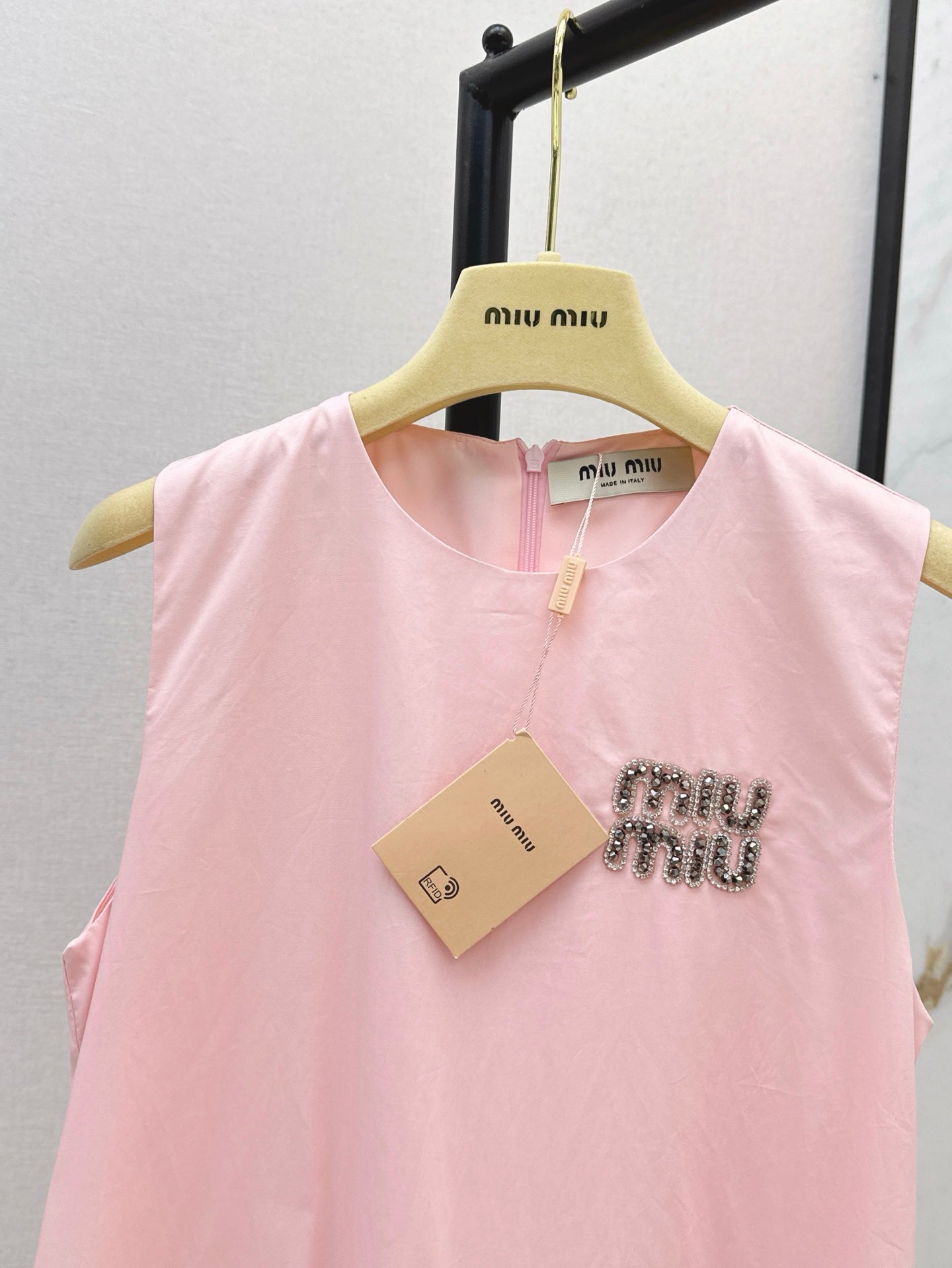 M*u 25ss Rhinestone Short-Sleeve Dress