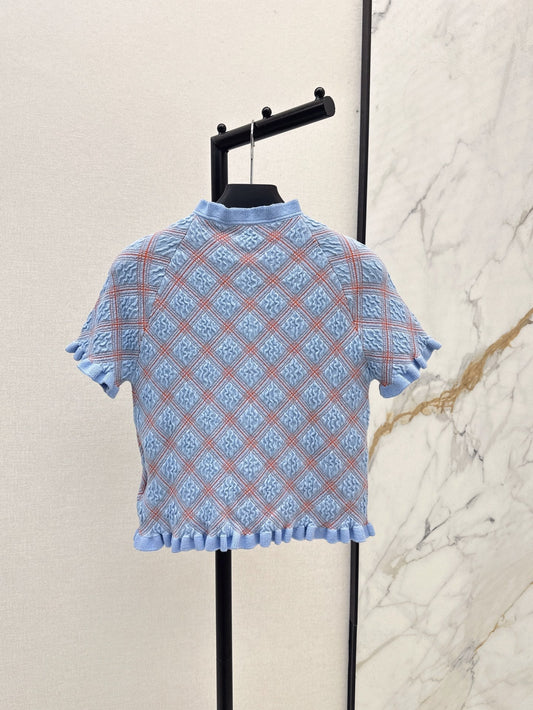 Pra* 25ss pleated hem sweater