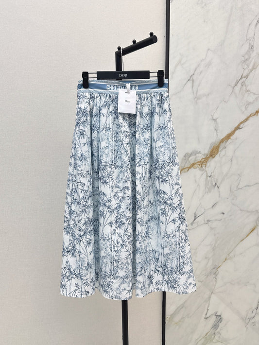 D*r 25ss mid-length printed skirt