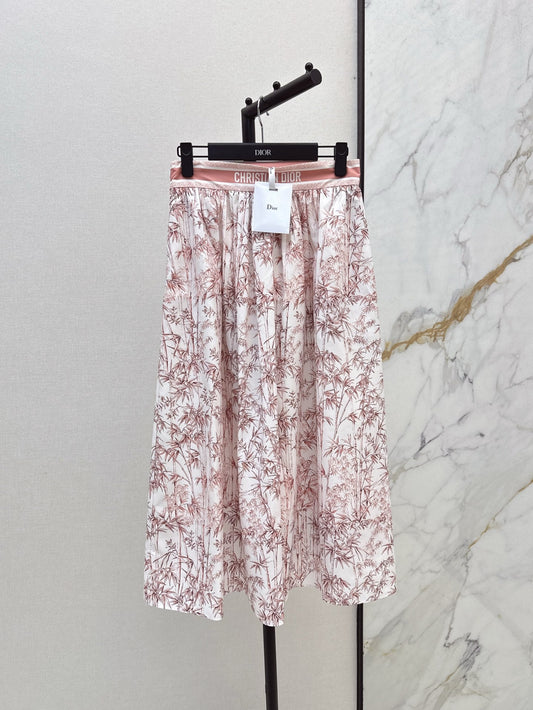 D*r 25ss mid-length printed skirt