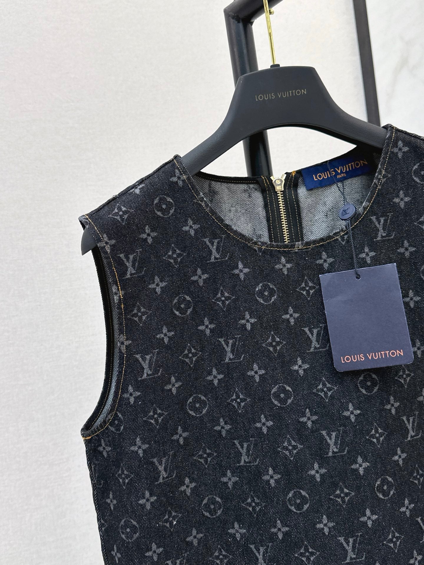 Loui* 25ss short monogram denim dress