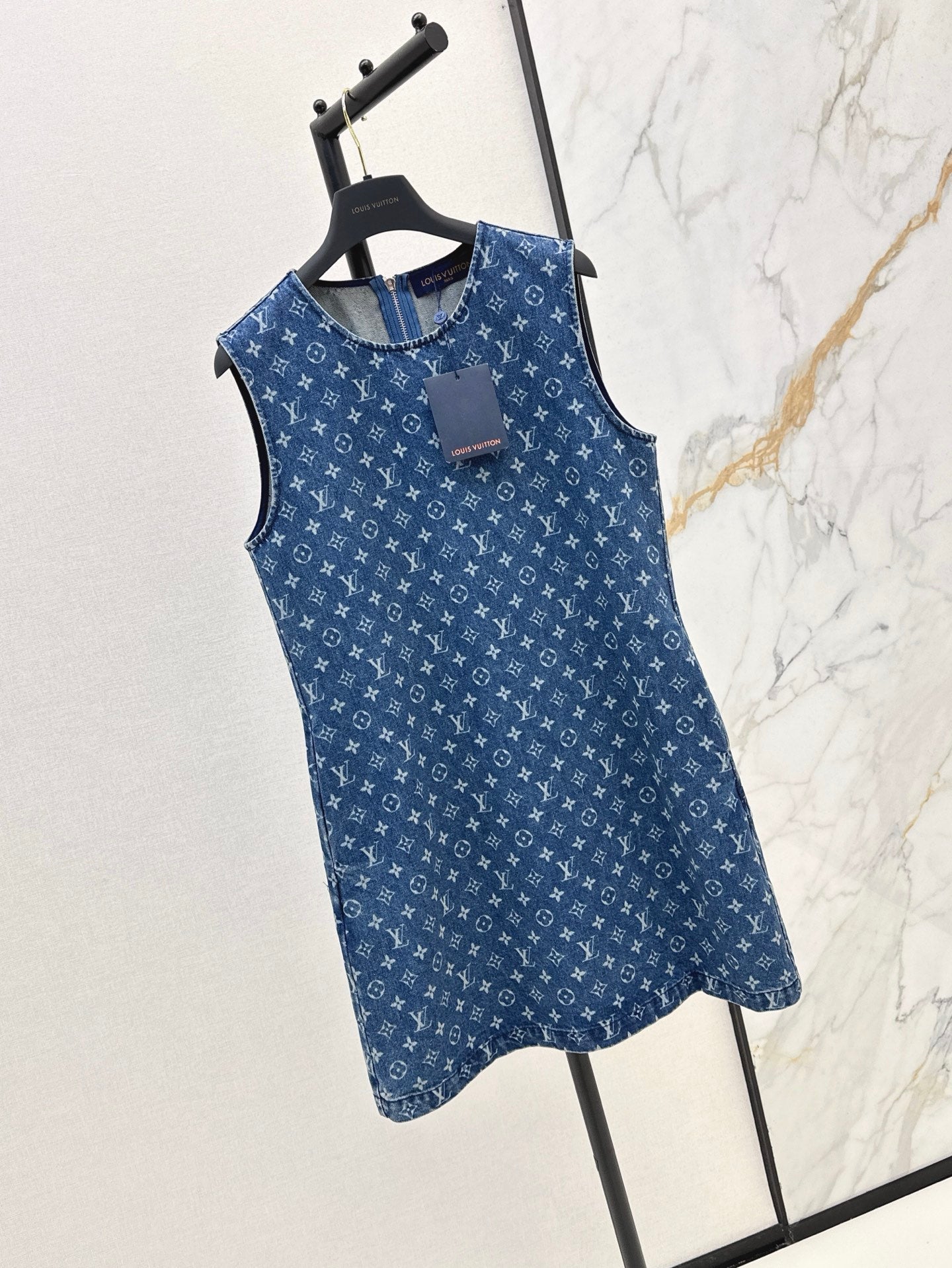 Loui* 25ss short monogram denim dress