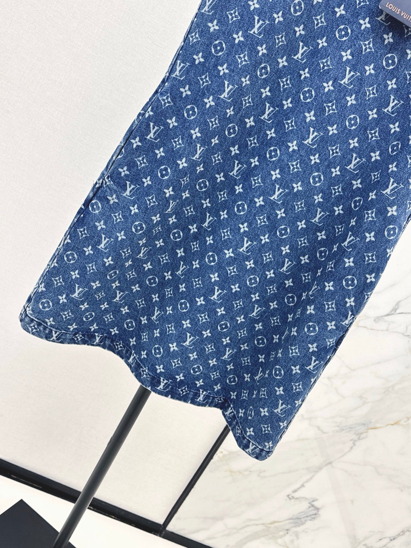 Loui* 25ss short monogram denim dress