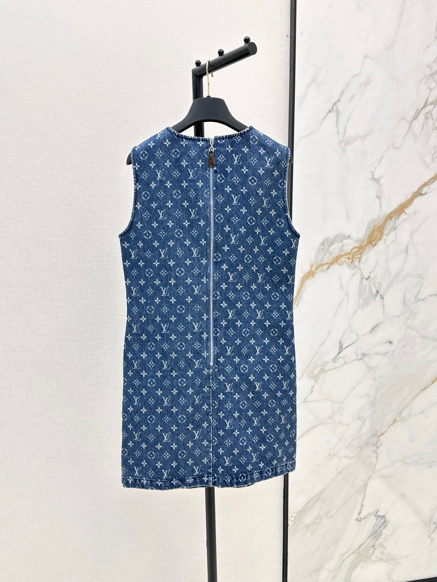 Loui* 25ss short monogram denim dress