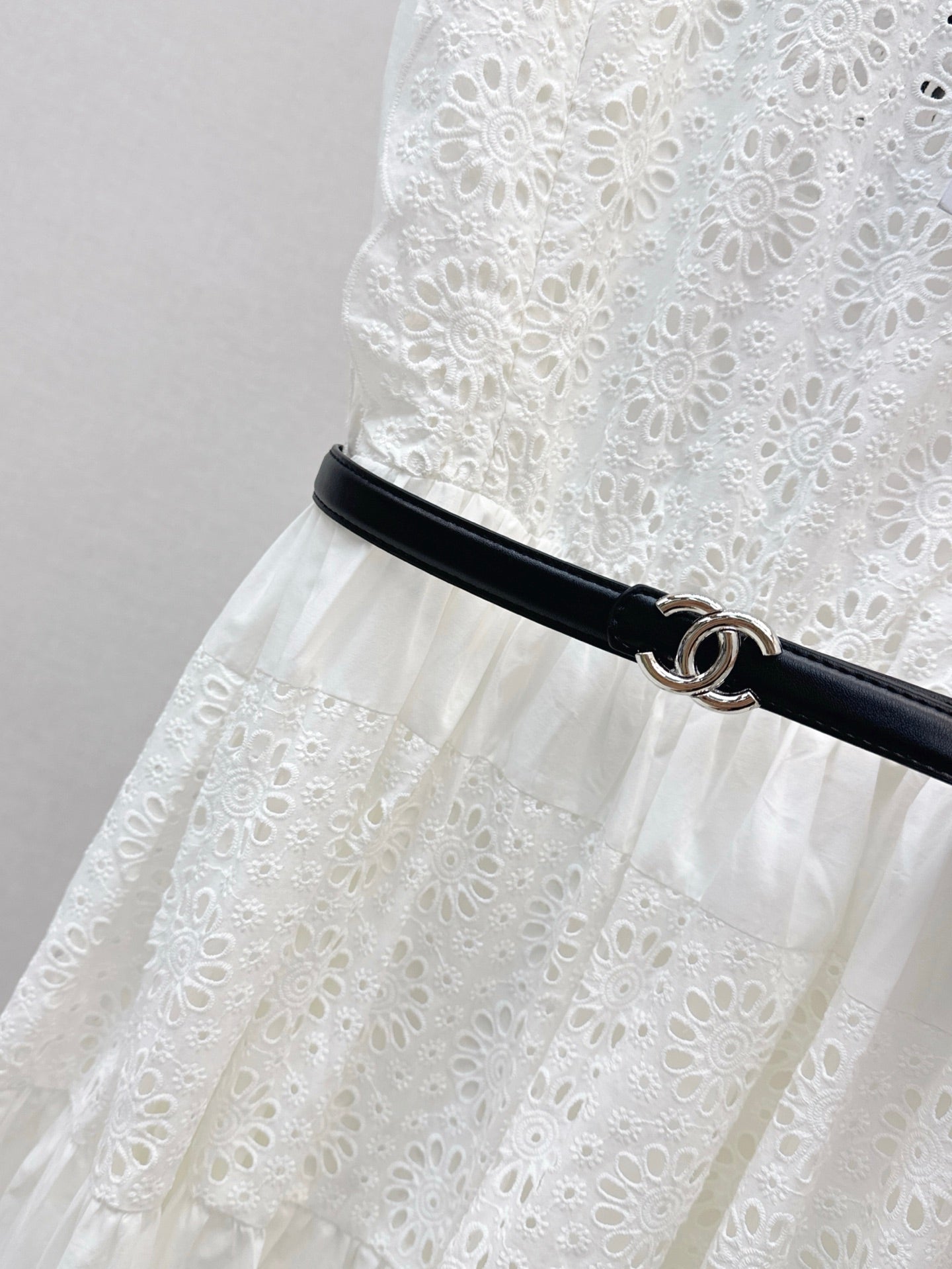 C*nel 25ss floral lace belted dress