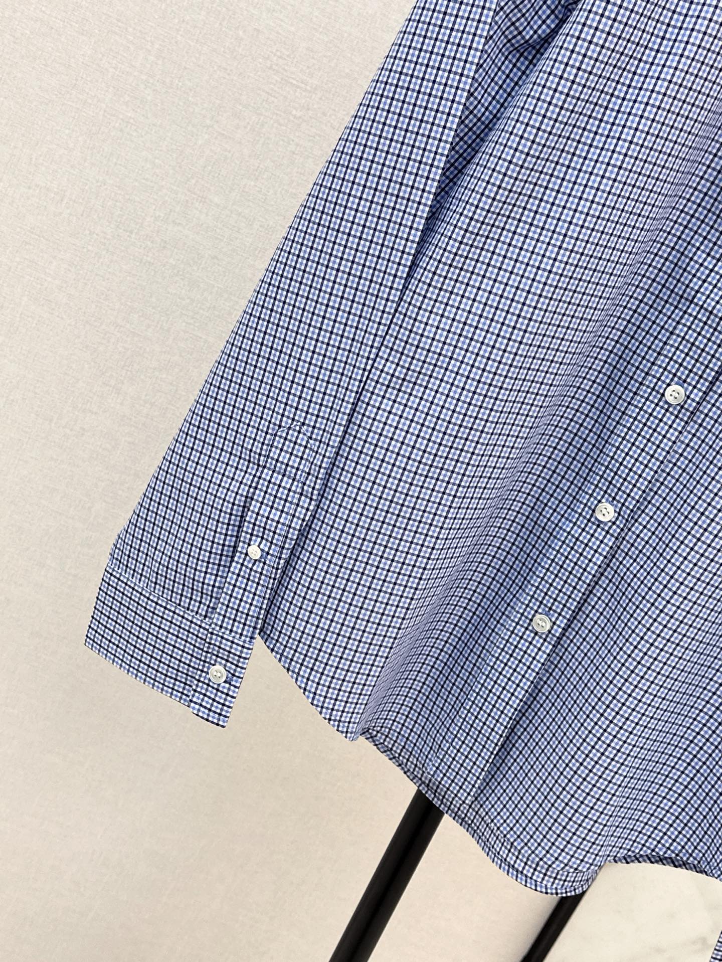 M*u 25ss check cotton poplin shirt