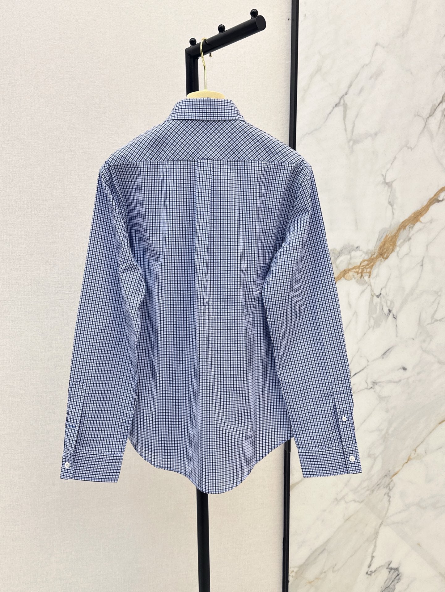 M*u 25ss check cotton poplin shirt