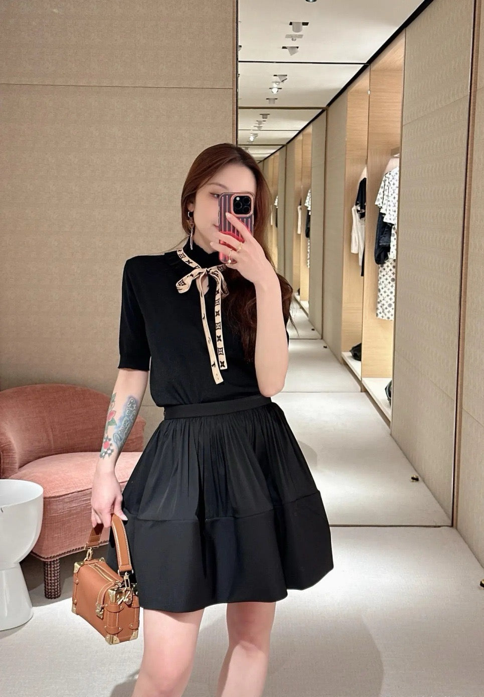 Loui* 25ss XL hem mini skirt