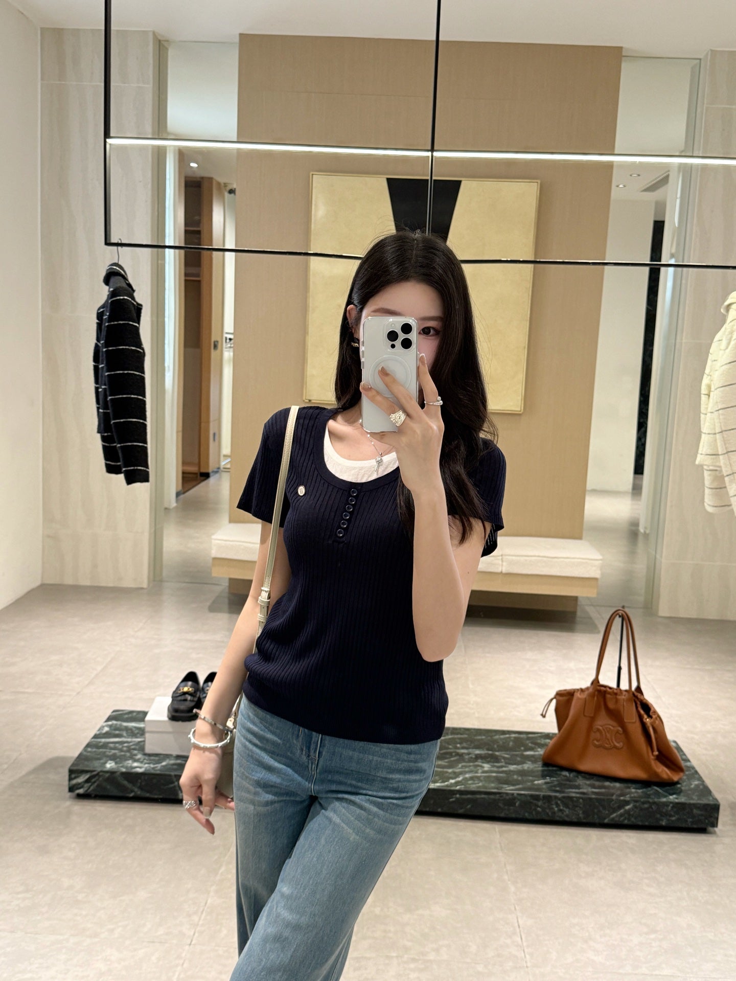 M*u 25ss crew neck short-sleeve sweater