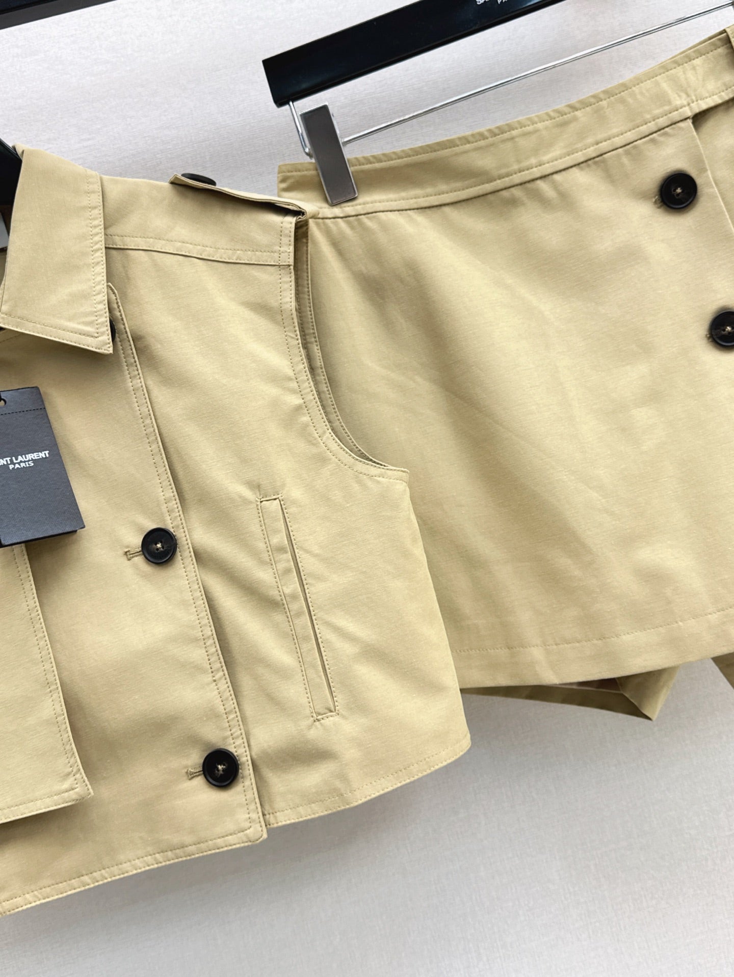 YS* 25ss cargo sleeveless crop top and skort suit