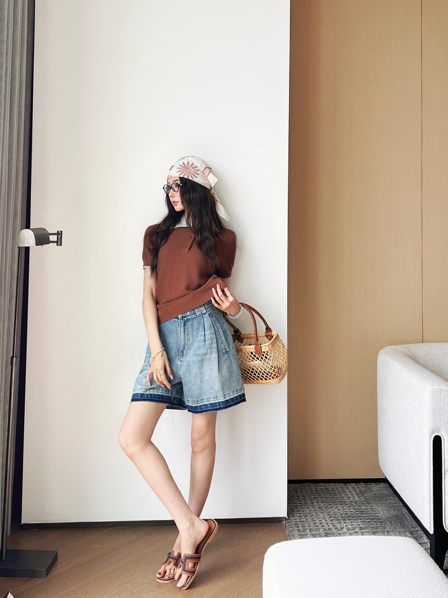 Valen* 25ss denim shorts