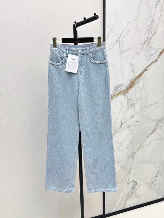 C*nel 25ss Weaved straight jeans
