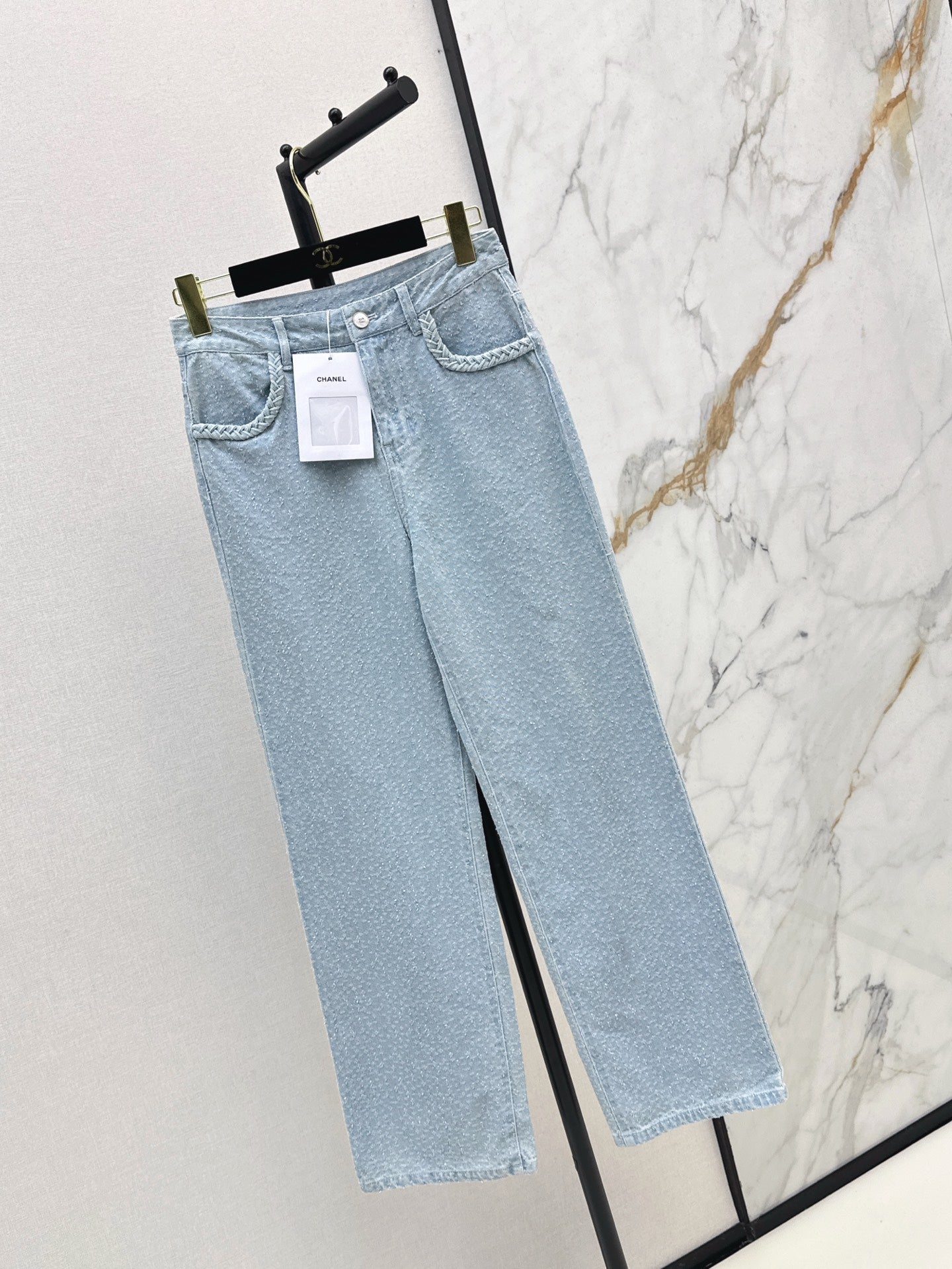 C*nel 25ss Weaved straight jeans