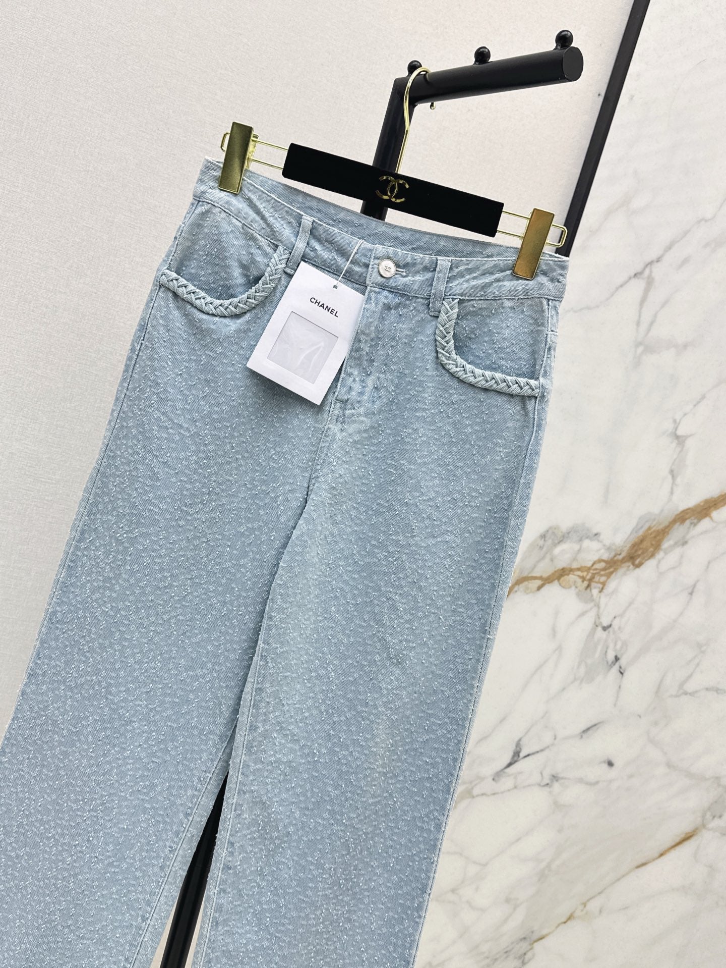 C*nel 25ss Weaved straight jeans