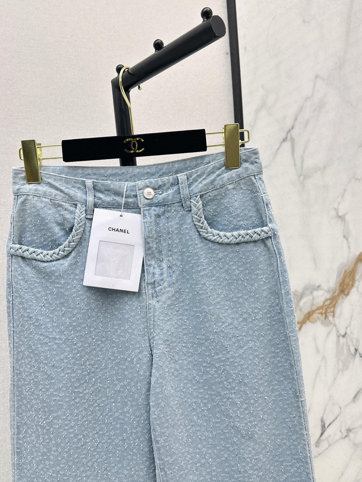 C*nel 25ss Weaved straight jeans