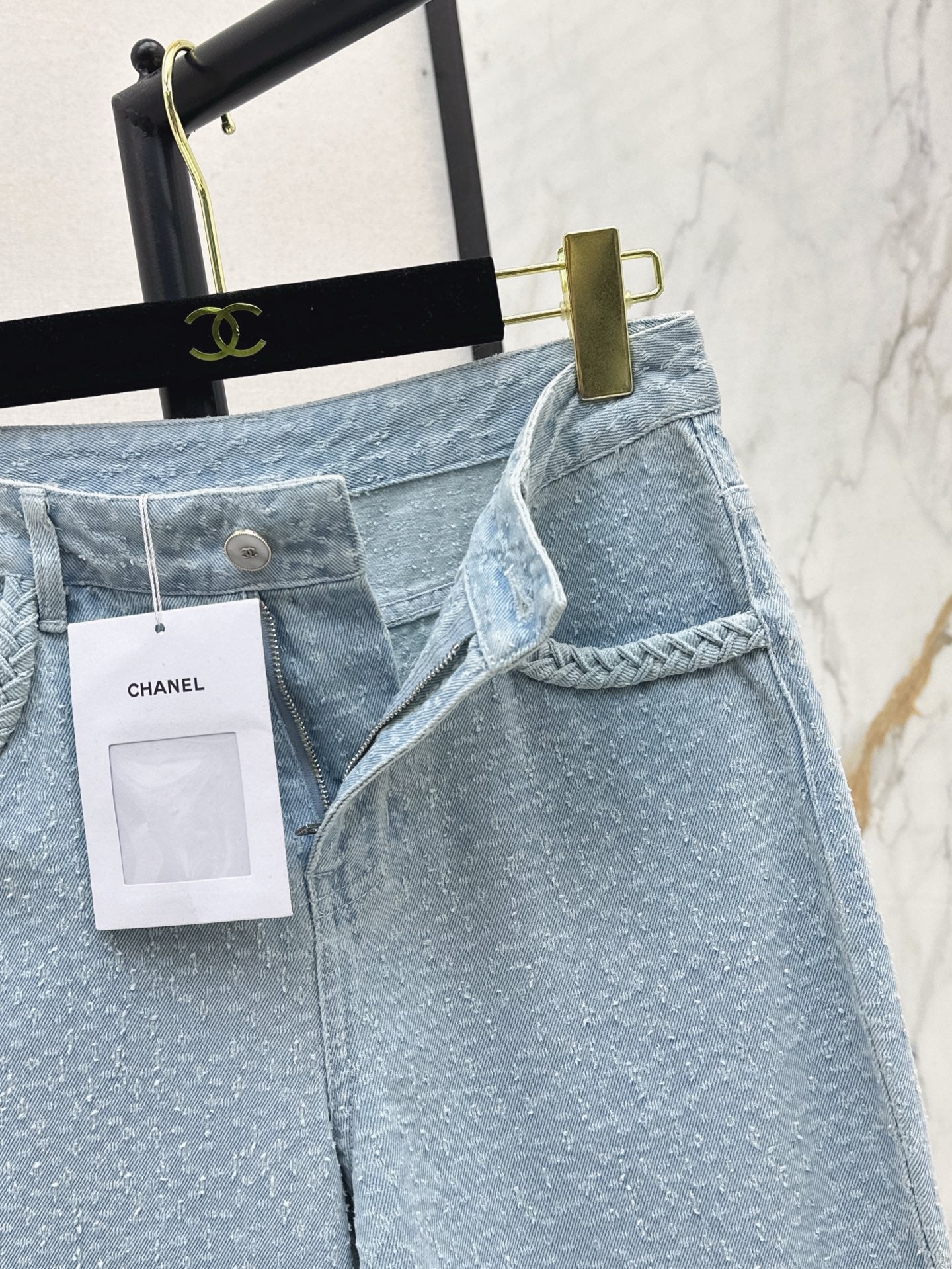 C*nel 25ss Weaved straight jeans