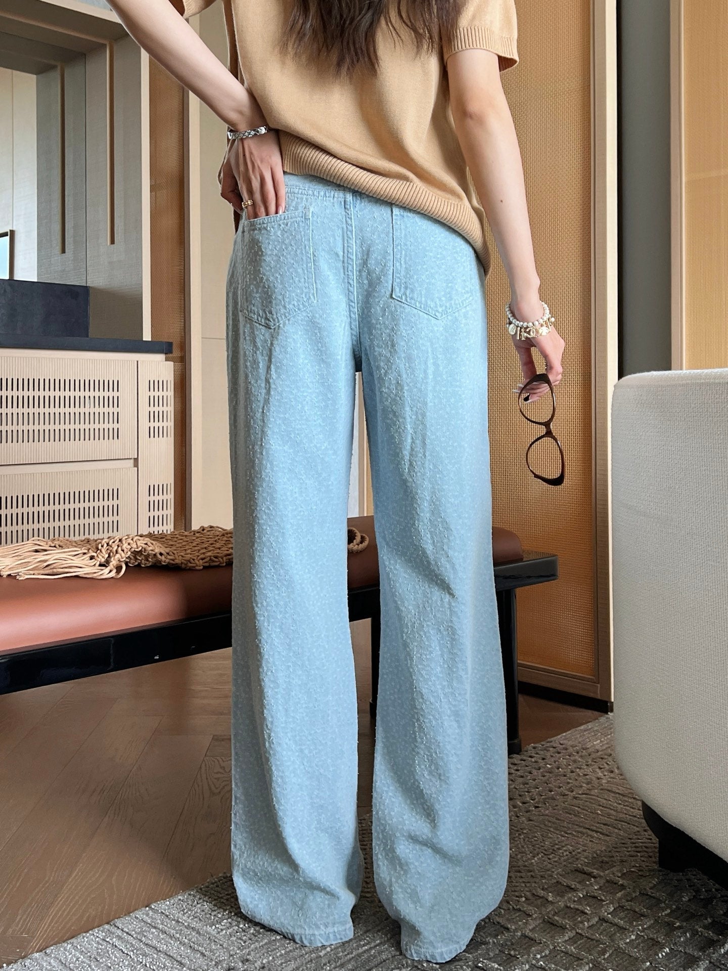 C*nel 25ss Weaved straight jeans